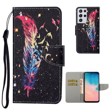 Wonderland Samsung Galaxy S21 Ultra flip case - Chromatic Feather