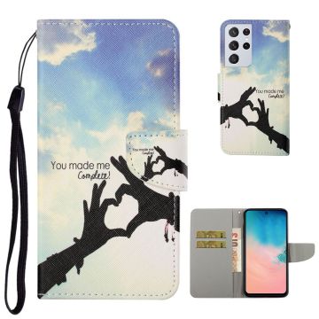 Wonderland Samsung Galaxy S21 Ultra flip case - Heart Shape