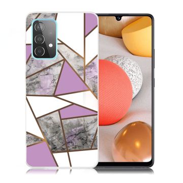 Marble Samsung Galaxy A52 5G case - Purple / White / Grey Marble