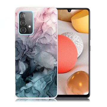 Marble Samsung Galaxy A52 5G case - Rose and Greyish Blue Clouds