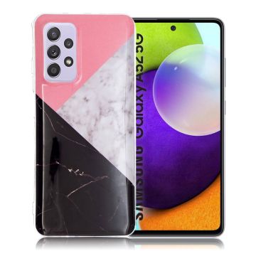 Marble Samsung Galaxy A52 5G case - Pink / White / Black