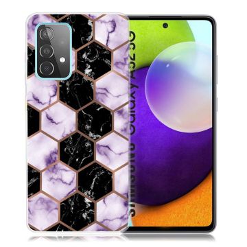 Marble Samsung Galaxy A52 5G case - Honeycomb Marble in Purple