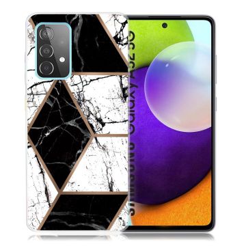 Marble Samsung Galaxy A52 5G case - Black and White Marble Shape