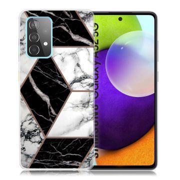 Marble Samsung Galaxy A52 5G case - Grey / Black / White