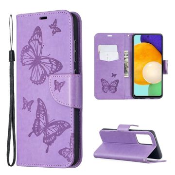 Butterfly Samsung Galaxy A52 5G flip case - Purple