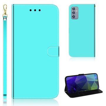 Mirror Samsung Galaxy A82 5G flip case - Cyan