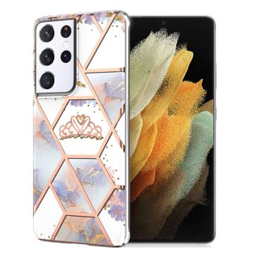 Marble Samsung Galaxy S21 Ultra 5G case - Marble / Crown