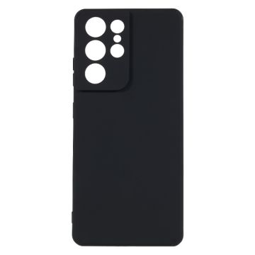 Beveled anti-drop rubberized cover for Samsung Galaxy S21 Ultra 5G - Black