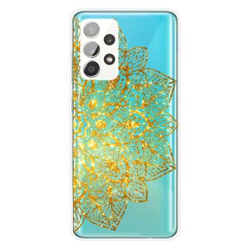 Deco Samsung Galaxy A52s 5G / A52 5G case - Golden Glitter Leaves