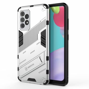 Shockproof hybrid cover with a modern touch for Samsung Galaxy A52s 5G / A52 5G / A52 - White