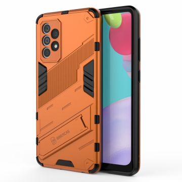 Shockproof hybrid cover with a modern touch for Samsung Galaxy A52s 5G / A52 5G / A52 - Orange