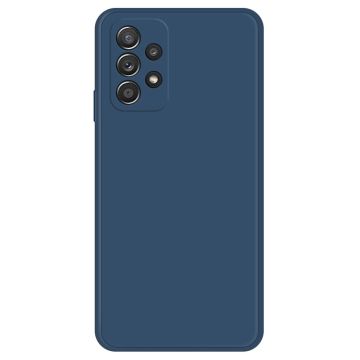 Beveled anti-drop rubberized cover for Samsung Galaxy A52s 5G / A52 5G / A52 - Dark Blue