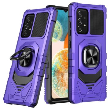 Durable hard plastic cover with soft inside and kickstand for Samsung Galaxy A23 5G - Purple