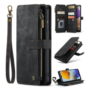 CaseMe zipper-wallet phone case for Samsung Galaxy A23 5G / A23 / M23 / F23 - Black