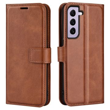 Wallet-style leather case for Samsung Galaxy S23 - Light Brown