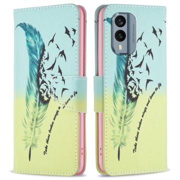 Wonderland Nokia X30 flip case - Feather