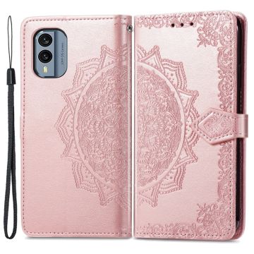 Mandala Nokia X30 Flip case - Rose Gold