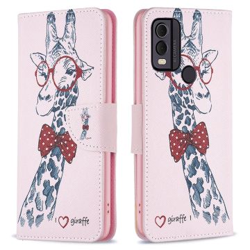 Wonderland Nokia C22 flip case - Giraffe