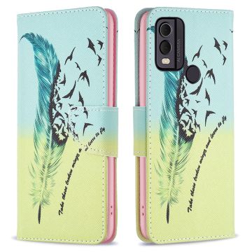 Wonderland Nokia C22 flip case - Feather