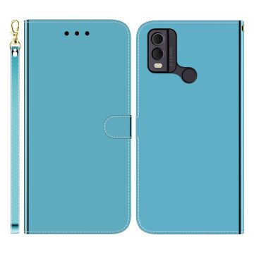 Mirror Nokia C22 flip case - Blue