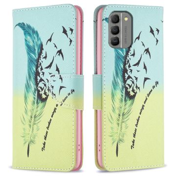 Wonderland Nokia G310 flip case - Feather and Birds