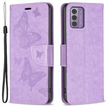 Butterfly Nokia G310 / G42 flip case - Purple