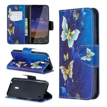 Wonderland Nokia 2.2 flip case - Butterfly Pattern