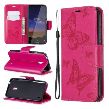 Butterfly Nokia 2.2 flip case - Rose