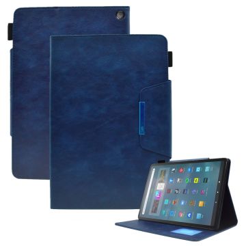 Cowhide leather case for Amazon Fire Max 11 - Blue