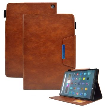 Cowhide leather case for Amazon Fire Max 11 - Brown