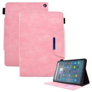 Cowhide leather case for Amazon Fire Max 11 - Pink