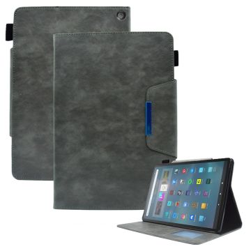 Cowhide leather case for Amazon Fire Max 11 - Grey