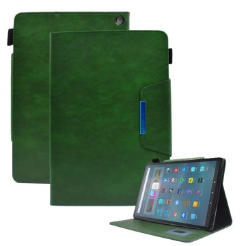 Cowhide leather case for Amazon Fire Max 11 - Green