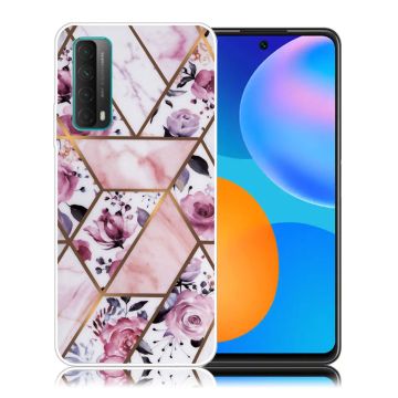 Marble Huawei Y7A / P Smart 2021 case - Elegant Roses Tile