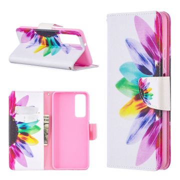 Wonderland Huawei Y7A / P Smart 2021 flip case - Sunflower