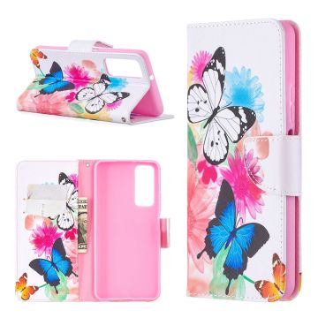 Wonderland Huawei Y7A / P Smart 2021 flip case - Two Butterflies