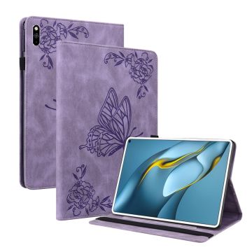 Huawei MatePad Pro 10.8 (2021) butterfly flower pattern leather case - Purple