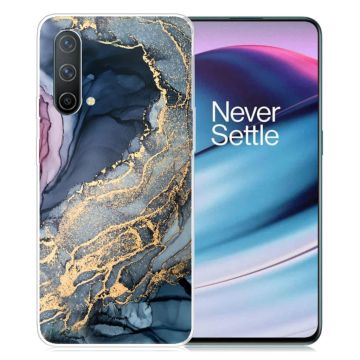 Marble OnePlus Nord CE 5G case - Blue on Golden Splash Marble