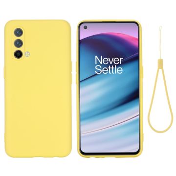 Matte liquid silicone cover for OnePlus Nord CE 5G - Yellow