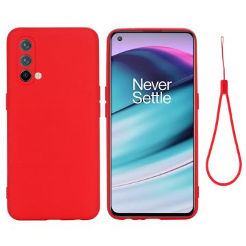 Matte liquid silicone cover for OnePlus Nord CE 5G - Red