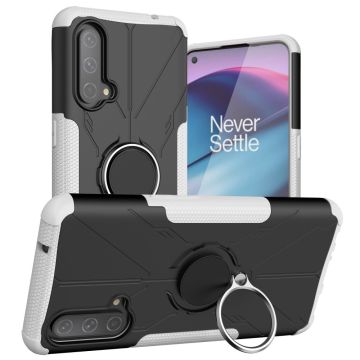 Kickstand cover with magnetic sheet for OnePlus Nord CE 5G - White