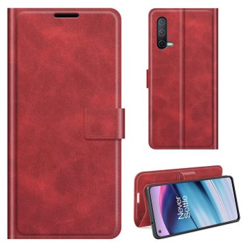 Wallet-style leather case for OnePlus Nord CE 5G - Red