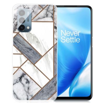 Marble OnePlus Nord N200 5G case - Grey / White Marble Tile