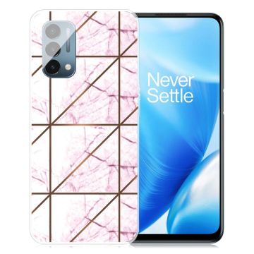 Marble OnePlus Nord N200 5G case - White in Square Strike Marble