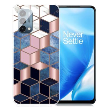 Marble OnePlus Nord N200 5G case - Blue / Gold Cube