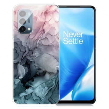 Marble OnePlus Nord N200 5G case - Rose and Greyish Blue Clouds