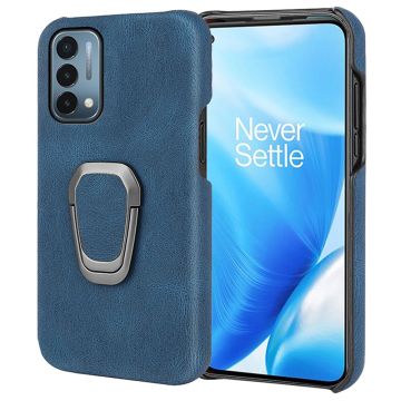 Shockproof leather cover with oval kickstand for OnePlus Nord N200 5G - Blue