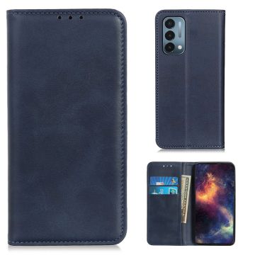 Wallet-style genuine leather flipcase for OnePlus Nord N200 5G - Blue