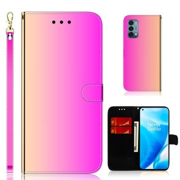 Mirror OnePlus Nord N200 5G flip case - Rose