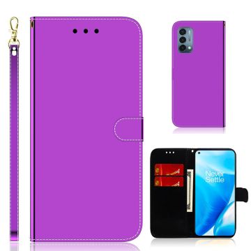 Mirror OnePlus Nord N200 5G flip case - Purple